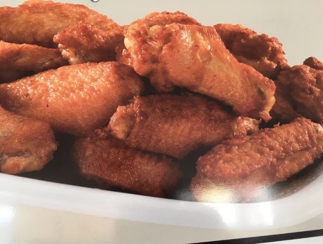 A plate of chicken wings